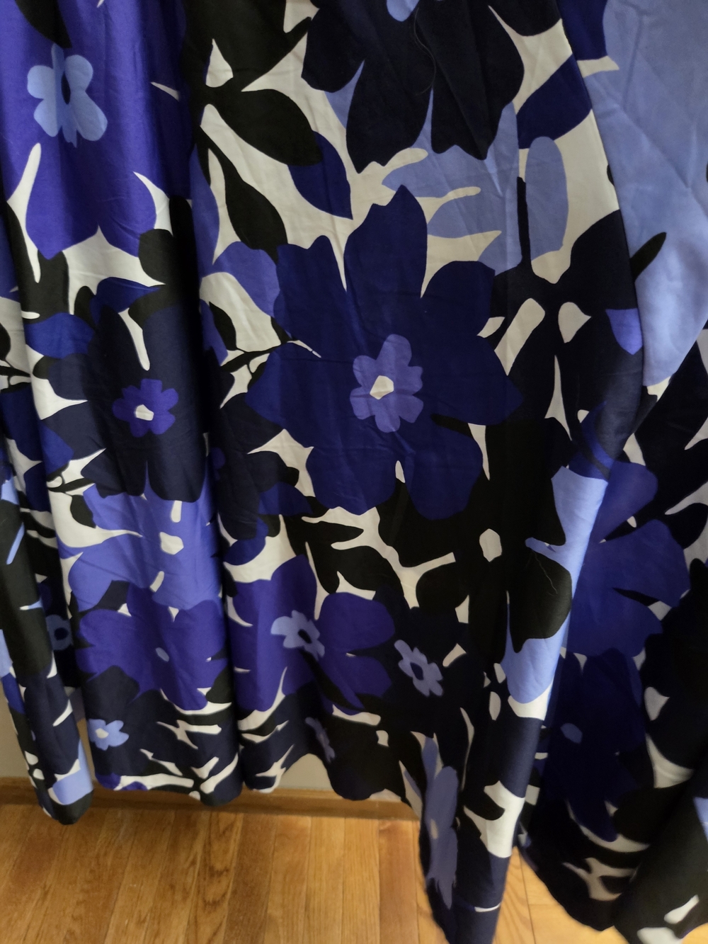 Cato Size 14/16 PLUS Floral Maxi Full Skirt- Blue, Black, Purple - Picture 4 of 5